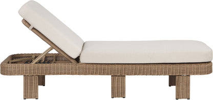 Sandbay - Olefin Water Resistant Fabric And Wicker Outdoor Patio Lounge Chair