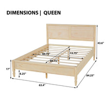 Load image into Gallery viewer, Classic Platform Bed Frame With Panel Headboard
