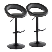 Load image into Gallery viewer, Posh - Contemporary Adjustable Barstool With Swivel &amp; Rounded T Footrest (Set of 2)
