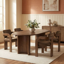 Load image into Gallery viewer, Cedra - Velvet Performance Fabric Upholstered Dining Chair (Set of 2) - Brown Frame
