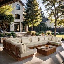 Load image into Gallery viewer, Mirella - 7 Piece Water Resistant Fabric Upholstered Outdoor Patio Modular Sectional
