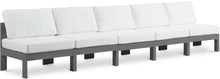 Load image into Gallery viewer, Nizuc - Outdoor Patio 5 Seat Modular Armless Sofa With Gray Frame
