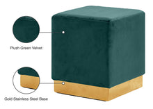 Load image into Gallery viewer, Jax - Stool Ottoman with Gold Base
