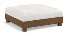 Load image into Gallery viewer, Turin - Chenille Fabric Upholstered Modular Ottoman - Walnut Base
