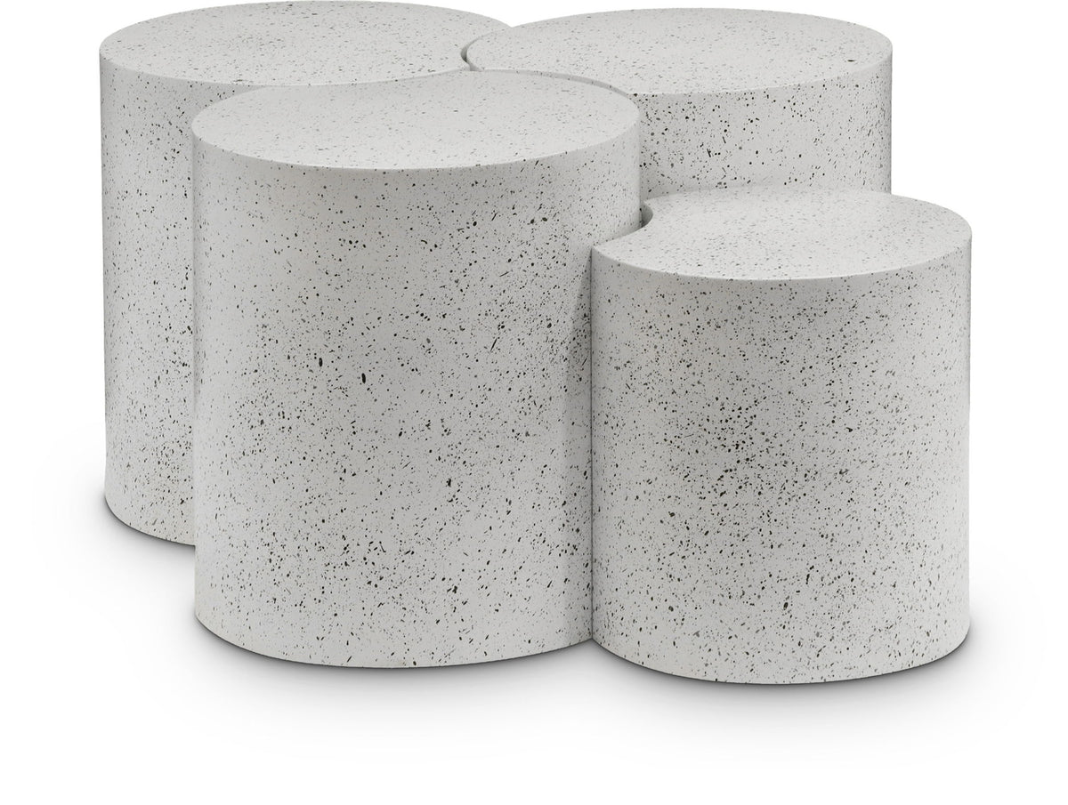 Dimple - 20" 4 Piece Modular Coffee Table - Terazzo Finish