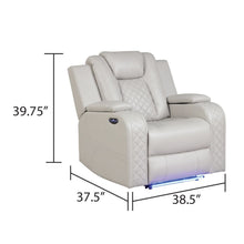 Load image into Gallery viewer, Benz - LED &amp; Power Recliner Chair With Adjustable Headrest
