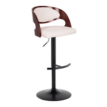 Load image into Gallery viewer, Pino - Mid Century Modern Adjustable Barstool With Swivel With Rounded T Footrest (Set of 2)
