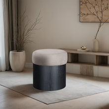 Load image into Gallery viewer, Nimes - Ottoman / Stool With Black Base
