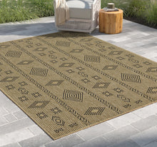 Load image into Gallery viewer, Earth - 5'3" X 7'3" Indoor, Outdoor Area Rug Polypropylene - Jute / Black

