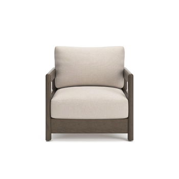 Arc Lake - Lounge Chair With Cushion - Brown / Beige - Ego Home Furniture
