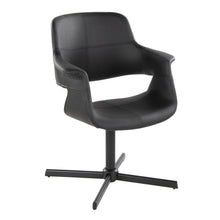 Load image into Gallery viewer, Vintage Flair - Mid-Century Modern Swivel Chair With X - Pedestal - Black
