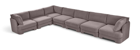 Hammond - Velvet Performance Fabric Upholstered 7 Piece Sectional - Ego Home Furniture