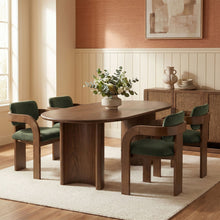 Load image into Gallery viewer, Cedra - Velvet Performance Fabric Upholstered Dining Chair (Set of 2) - Brown Frame
