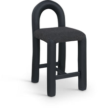 Load image into Gallery viewer, Amari - Vegan Leather and Boucle Fabric Stool
