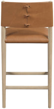 Load image into Gallery viewer, Andie - Vegan Leather Upholstered Counter Stool - Natural Base
