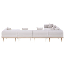 Load image into Gallery viewer, Laguna - 7 Piece Resilient Water Resistant Fabric 142" Upholstered Outdoor Patio Modular Sectional
