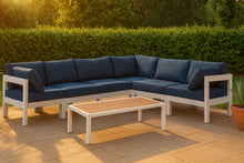 Load image into Gallery viewer, Nizuc - Outdoor Patio 6 Piece Modular Sectional With White Frame
