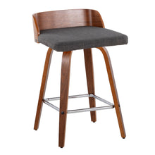 Load image into Gallery viewer, Maya - Mid Century Modern Fixed Height Counter Stool &amp; Swivel With Square Footrest (Set of 2)
