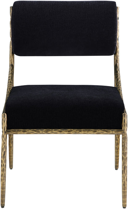 Bastille - Upholstered Dining Side Chair (Set of 2) - Brass Frame