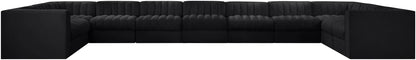 Rummi - Velvet Performance Fabric Upholstered 11 Piece Modular Sectional