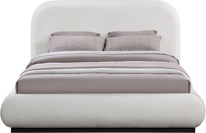Vaughn - Linen Bed With Black Base