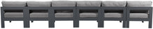Load image into Gallery viewer, Nizuc - Outdoor Patio 6 Seat Armless Modular Sofa With Gray Frame
