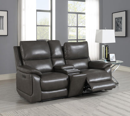 U108 - Reclining Loveseat (Gel Faux Leather) - Gray