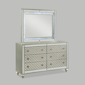 Crown Mark Furniture Cristian Dresser Mirror in Beige