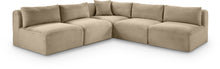 Load image into Gallery viewer, Shaggy - Fabric 5 Piece Modular Corner Armless Sectional
