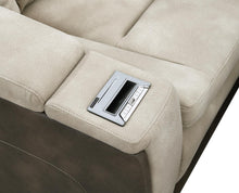 Load image into Gallery viewer, U78 - Power Reclining Chair With Power Headrest, Storage Arms / USB And Wireless Charger - Sand / Brown

