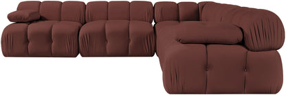 Orin - Velvet Fabric 5 Piece Modular Sectional
