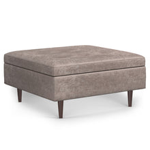 Load image into Gallery viewer, Shay - Large Square Coffee Table Storage Ottoman Mid-Century Style
