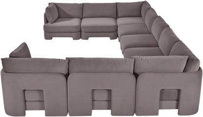 Hammond - Velvet Performance Fabric Upholstered 9 Piece Sectional