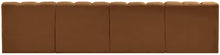 Load image into Gallery viewer, Arc - Velvet 4 Pieces Modular Sofa - Saddle
