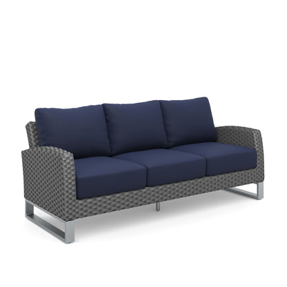 Fiji - 2 Piece Outdoor Set (Sofa & Slat Top Coffee Table Set) - Blue