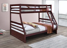 Load image into Gallery viewer, S091 - Twin / Full Bunk Bed - Brown
