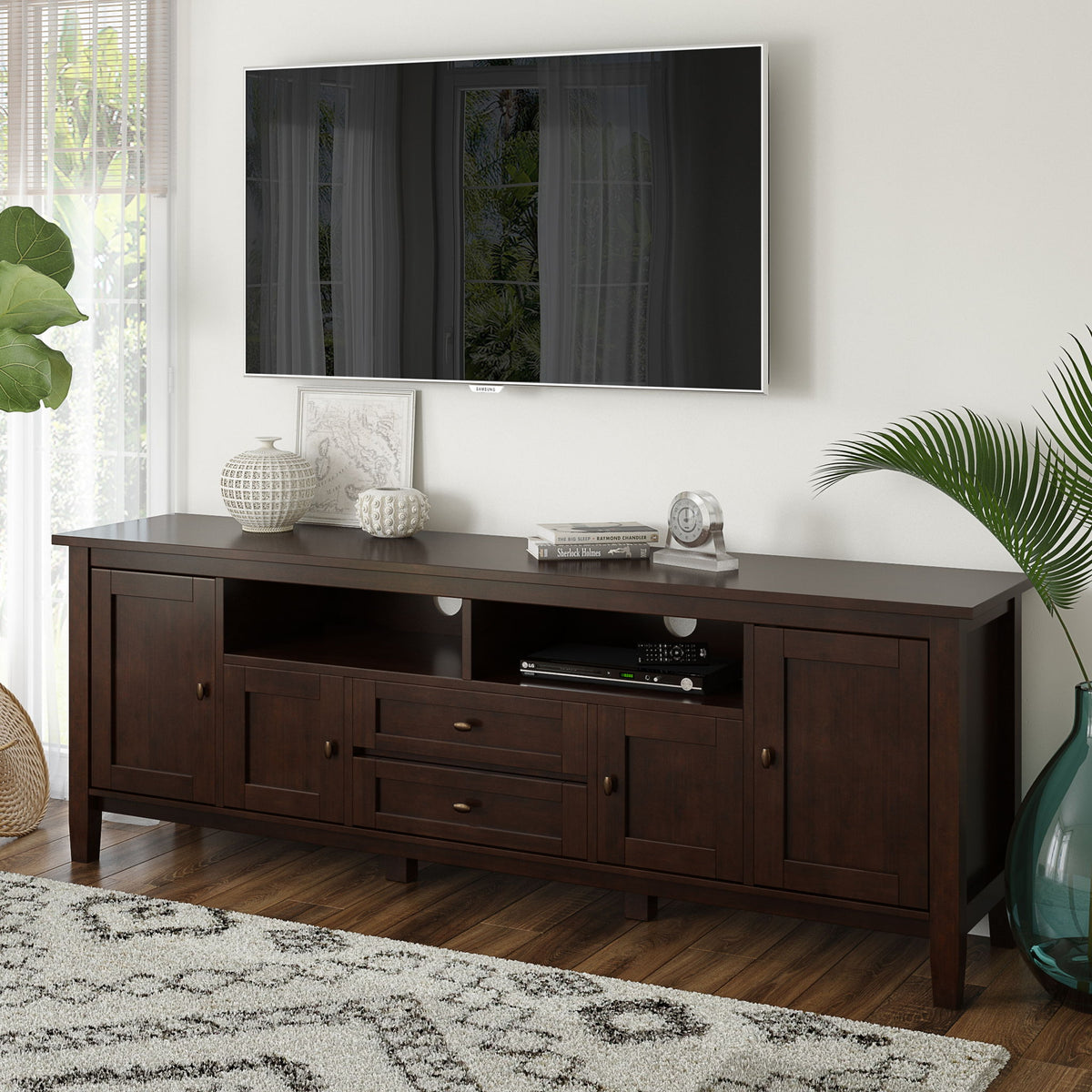 Warm Shaker - TV Media Stand, Handcrafted - Ego Home Furniture