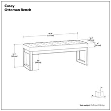 Load image into Gallery viewer, Casey - Multi Functional Ottoman Bench
