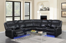 Load image into Gallery viewer, U35 - 3 Piece Power Reclining Sectional (2 Power) - Black
