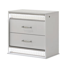 Load image into Gallery viewer, Glam - 2 Drawer Nightstand &amp; LED Lighting - White
