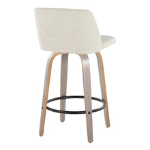 Load image into Gallery viewer, Toriano - Contemporary Fixed Height Counter Stool Swivel &amp; Round Footrest (Set of 2)
