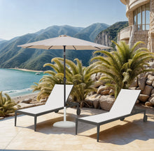 Load image into Gallery viewer, Fiji - Aluminum Patio Umbrella With Round White And Black Base
