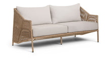 Load image into Gallery viewer, Coastline - Olefin Water Resistant Fabric And Wicker Outdoor Patio Loveseat - Beige
