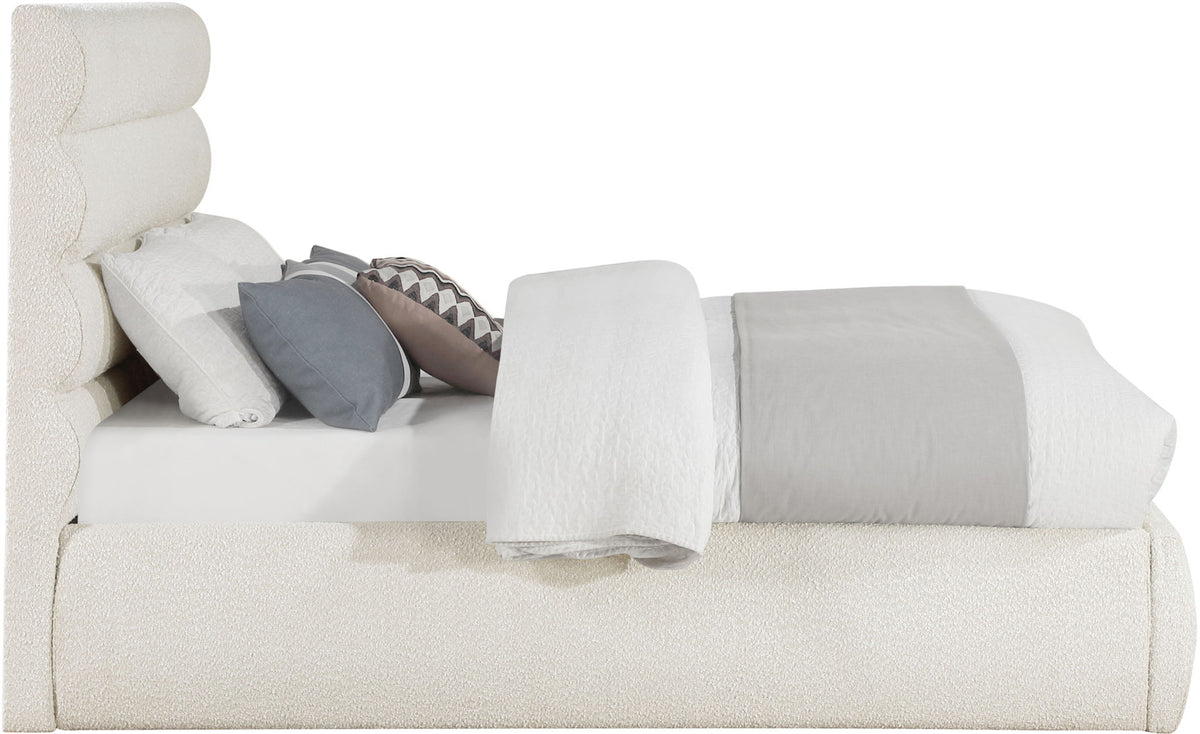 Adam - Boucle Fabric Bed With 52" Headboard
