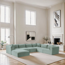 Load image into Gallery viewer, Shaggy - 7 Piece Modular U-Shaped Sectional With Ottoman

