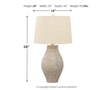 Load image into Gallery viewer, Layal - Paper Table Lamp  - Beige
