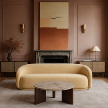 Load image into Gallery viewer, Varenna - Marble Top And Acacia Wood Base Coffee Table - Beige
