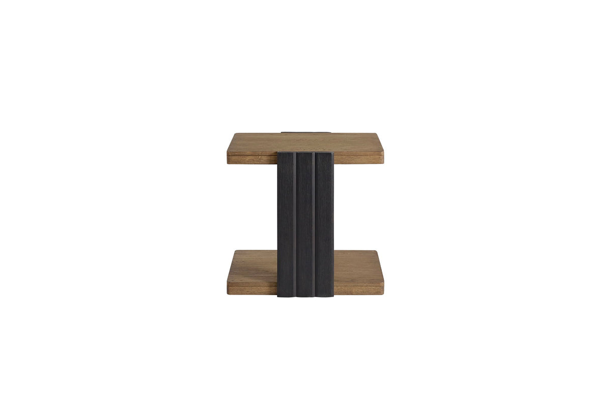 Elure - Channel Chairside Table - Peppercorn
