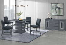 Load image into Gallery viewer, Monaco - 7 Piece Dining Room Set (Bar Table And 6 Bar Stools) - Dark Gray
