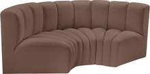 Load image into Gallery viewer, Arc - Faux Leather 3 Piece Modular U-Shaped Sofa
